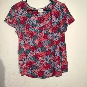 Knox Rose floral short sleeve blouse medium